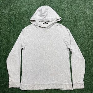 Vince Hooded T Shirt Men's Size M Gray Pullover Long Sleeve Hoodie Tee Casual